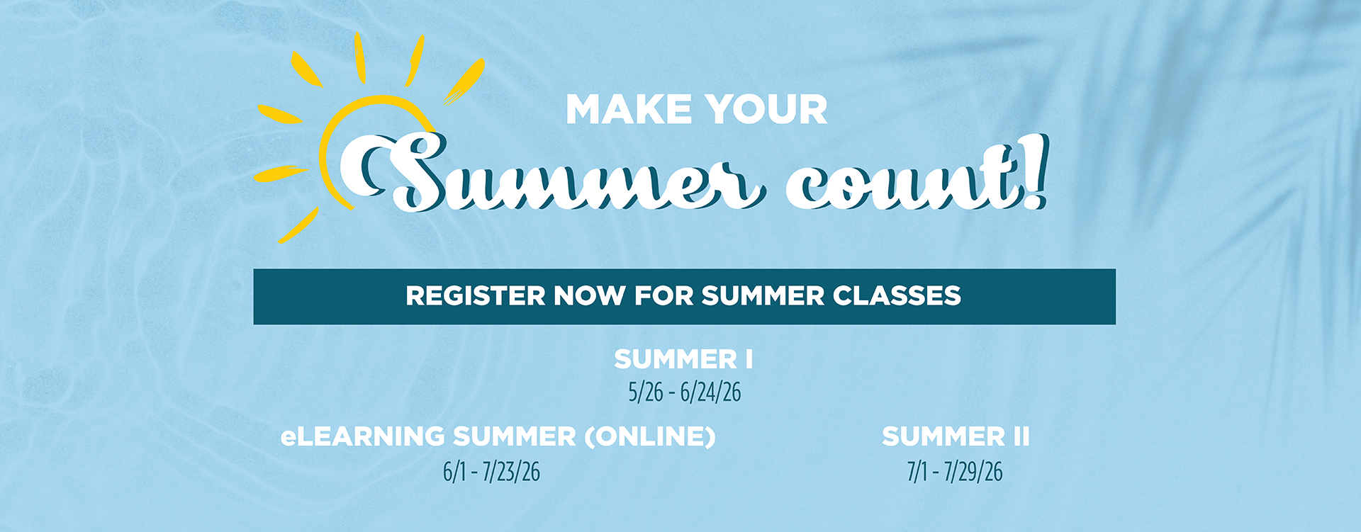 Register for Summer Classes
